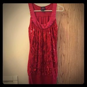 Red Sequin Dress